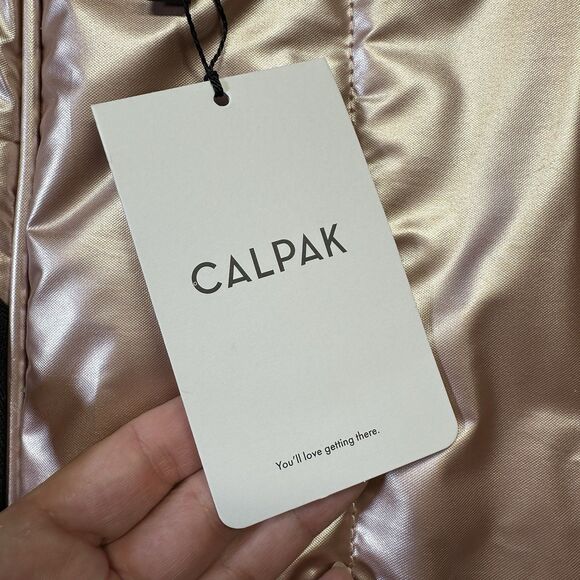 CALPAK Rose Gold Laptop Backpack Travel Work School Bag NWT - Picture 9 of 9